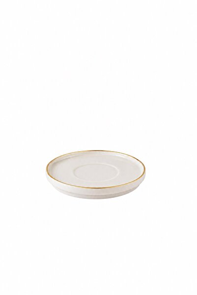 Kütahya Porselen Bone Desire Tea Plate 12cm Gold Gilded Single Piece