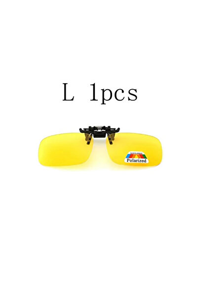 Choice10 Yellow L 1Pcs 4 Color Grey Lenses Polarized Sunglasses Clip On Flip ...