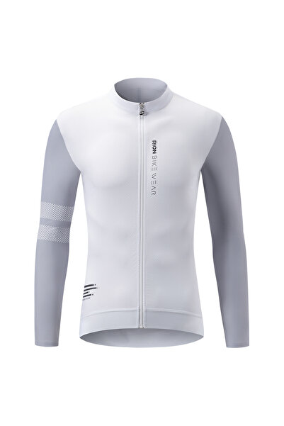 Choice7 EU Size-L White RION Men Bicycle Jersey Long Sleeves Jerseys Mountain...