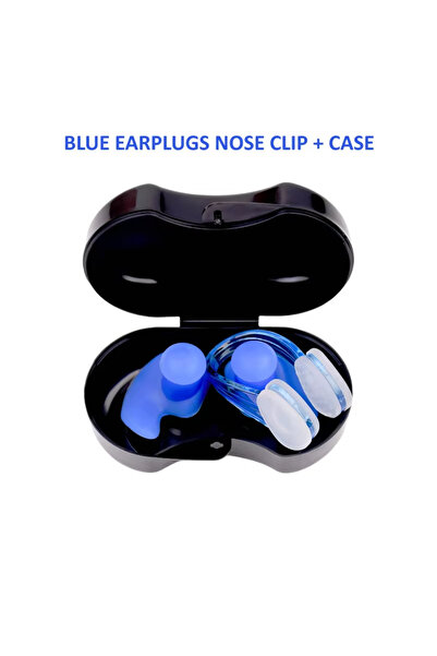 choice2 1PC-Blue Waterproof Silicone Nose Clip And Ear Plug Set - Suitable Fo...