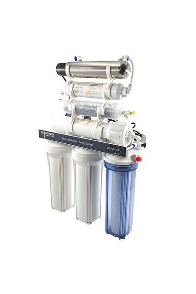 Aquaroo Filtru apă osmoză inversă în 7 trepte – alcalinizare pH+ și UV, 75 GP...