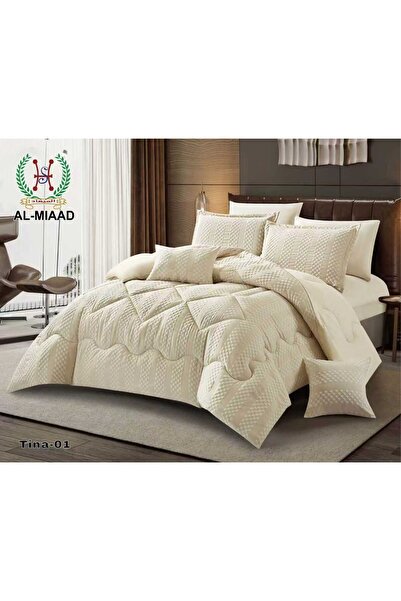 ALMIADD Bedspread -Summer- Nefren 8 Pieces -Luxury Dot Jacquard Fabric |   Si...