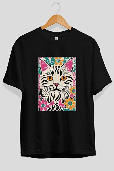 Ankhises Μπλουζάκι  "For the Love of Cats " με 43 σχέδια γάτας, μαύρο, υπερμε...