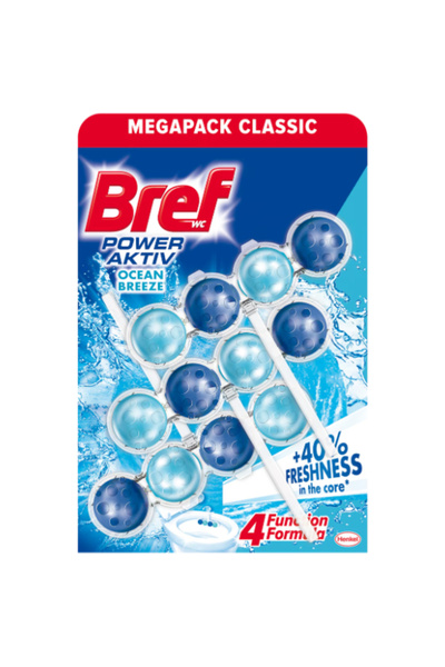 Bref Ароматизатор за тоалетна чиния, Power Aktiv Ocean, 3 x 50гр