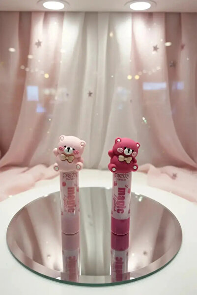 Miniso Pretty Teddy Bear Figured Magic Lipstick – Color-Changing Magic Lip Gloss