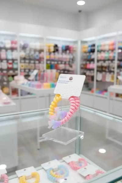 Miniso Licensed Gradient Color Spiral Hair Tie – 2 Pieces Non-Marking and Fle...