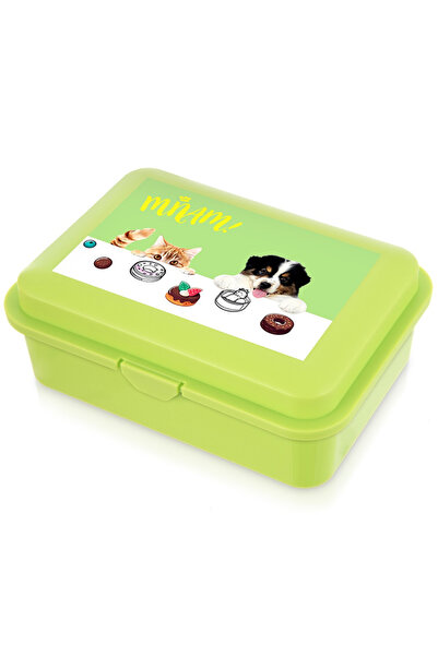 Orion Cutie de prânz verde 750 ml cu imprimeu animal