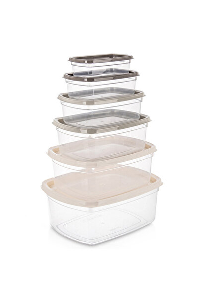 Orion Set de 6 recipiente pentru depozitarea alimentelor cu capace