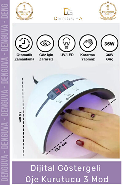 Denguva #OjeKurutucu Profesyonel UV LED Kalıcı Jel Hızlı Kurutma Otomatik Zam...