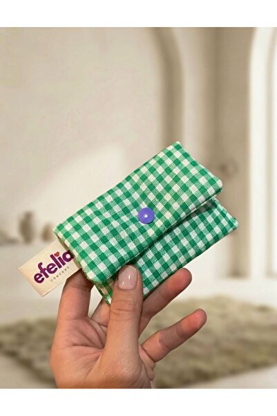 efelia concept Green Pi̇ti̇kare Patterned Handmade Wallet