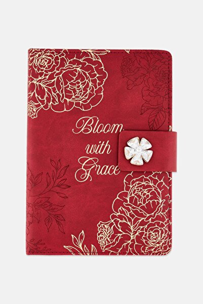 Paperbuzz Bloom With Grace Leather Journal Notebook, Multicolor
