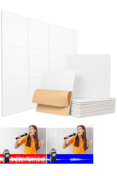 TAPIT 12 PCS Acoustic Panels High Density Sound Absorbing Panels Sound Proof ...