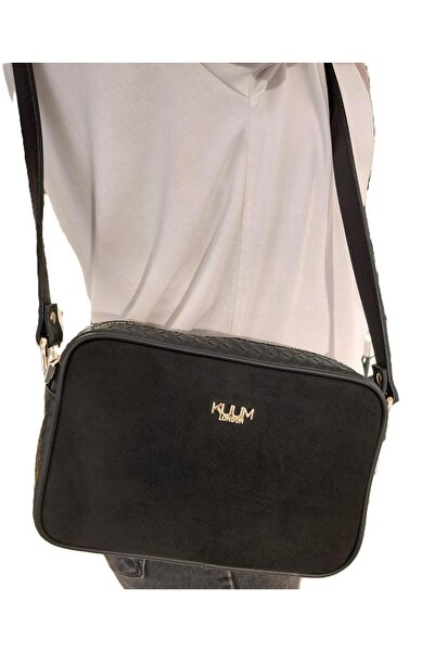 Kuum 441009 Çnt03 Women's Suede Garnished Knitted Patterned Bag