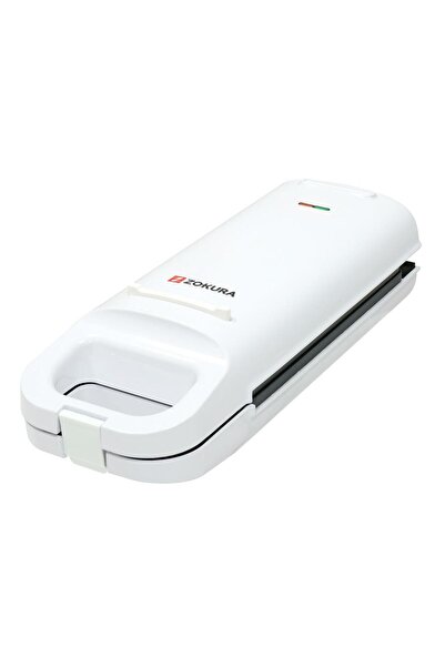 Zokura Z1505 2-in-1 Sandwich Maker, 750W, Grill or Waffle Plates, White