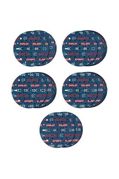 Bosch Expert O780 Sanding Disc Set 55 pcs 150 mm 60/80/120/180/240 Grit