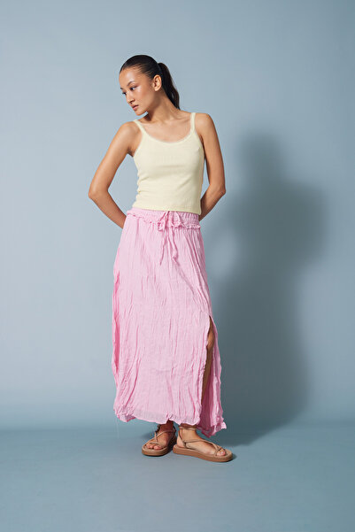Nisan Tulle Detailled Tank Top Yellow