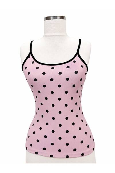JOOQSTORE Polka Dot Strappy Blouse