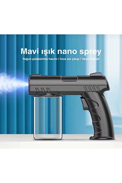 BBOXYGEN 280 ml Nano Mavi Işıklı Şarjlı Sprey Tabancası Kablosuz berber güzel...