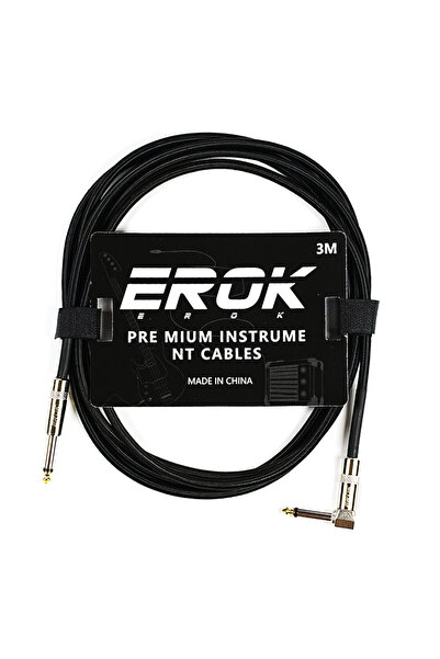 Choice20 كابل أدوات 3M-Dark EROK مقاس 1/4 بوصة بزاوية 90 درجة إلى مستقيم، موص...