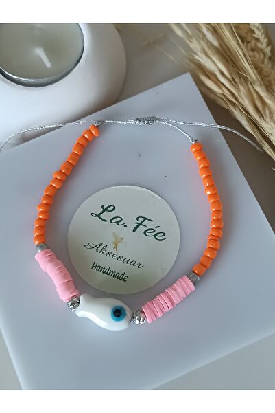 La fee aksesuar Ceramic Fish Bracelet with Drawstring Adjustable Beaded