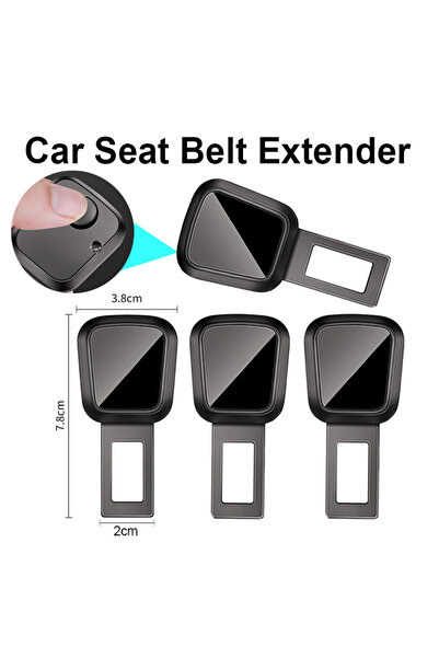 Choice1 4 Pieces Black 1/2/4 Pieces Car Seat Belt Clip Extender Alloy Seatbel...