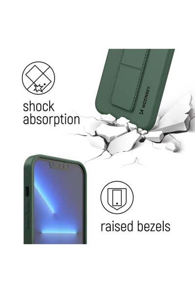 WOZINSKY Husă de telefon din silicon flexibil cu suport integrat pentru iPhon...