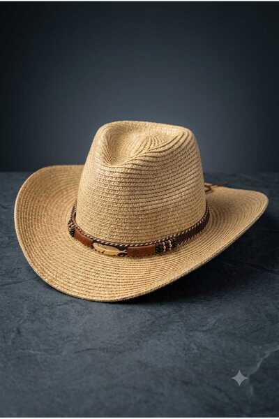 WOHOME Straw Cowboy Hat - Summer Beach and Vacation Hat - Unisex Western Styl...