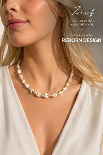 REBORN DESIGN Natural Dark Color Sea Shell Necklace