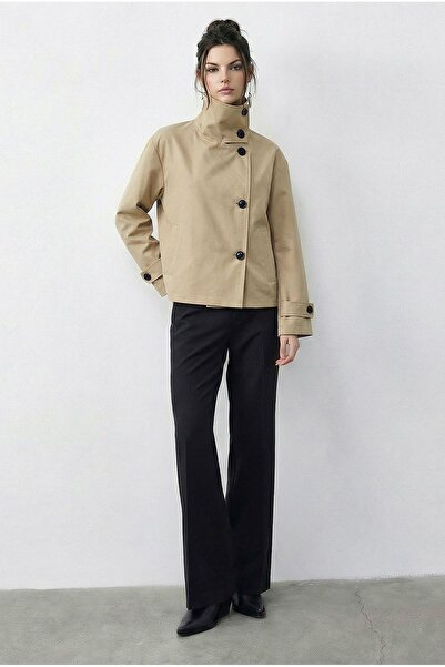 Hiccup Trench scurt cu guler mandarin LUCCI