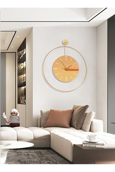 TAPIT ساعة حائط عصرية كبيرة، ديكور حائط بسيط، إطار معدني، ساعة صامتة بدون تكت...