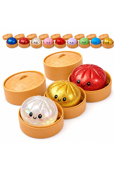 OJOCAT Squishy Dumling Gizemli renkli Sukuşi Çin Mantısı sukuşi ( Büyük boy )