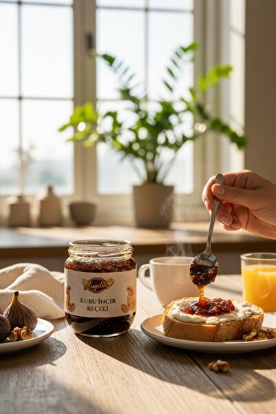 Angelite Kuru İncir Reçeli 450 g / Geleneksel Tarif / Kahvaltılık Reçel