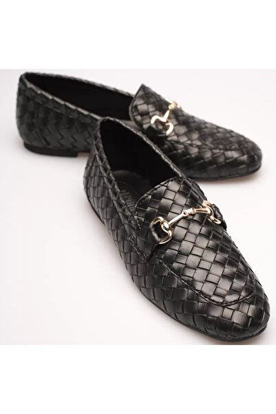 Barinoska Women's Daily Comfortable Knitted Patterned Gold Buckle Round Toe L...