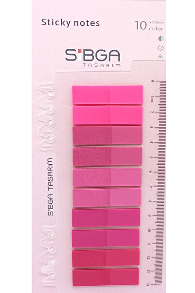 sibga tasarım Şeffaf Pembe Renkli Postit Post-it Post it. Kitap Ayracı Ayraç ...