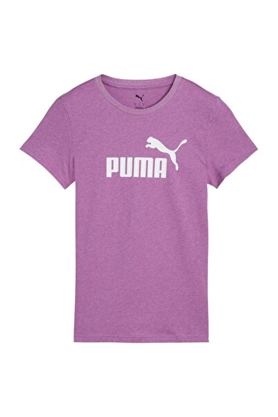 Puma Tricou de damă cu mânecă scurtă Essentials, cu logo nr. 1, gri melanj, m...