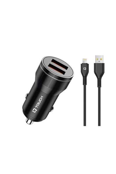 IQ TOUCH 18 W Dual Car Charger with 1 M Charging Cable - POWERDRIVE-2 L