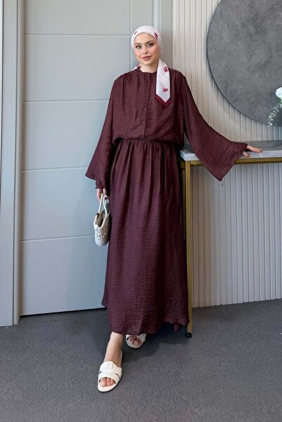 Şulemoda Giyim Verona Skirt Suit Burgundy