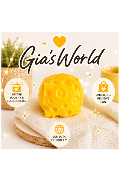 GIA'S WORLD GIA’SWORLD® Squshy mare bucată de brânză 🧀 cu spumă