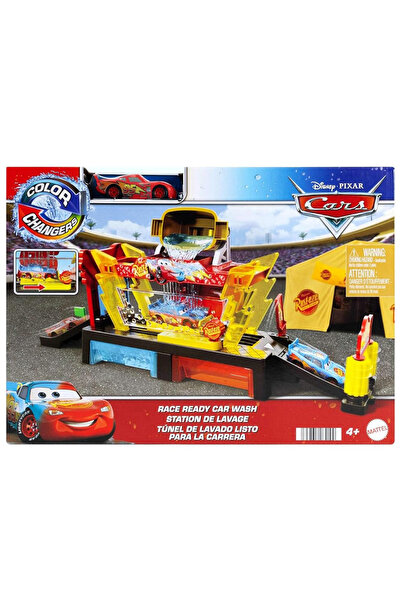 Disney Set de joaca cu masinuta, Cars, Color Changers Race Ready Car Wash, JBM70