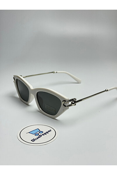 BluePepper Tiferla V2 |   Sunglasses Cateye Black Glass |   Bone White Frame ...