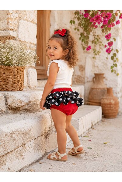 Atelier Des Reves ADR Premium Çift Kat Fırfırlı Kız Bebek Bloomer Külot Şort ...