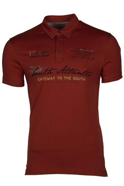 Arma Men's Red Polo Neck T-Shirt Y9Tyo7617
