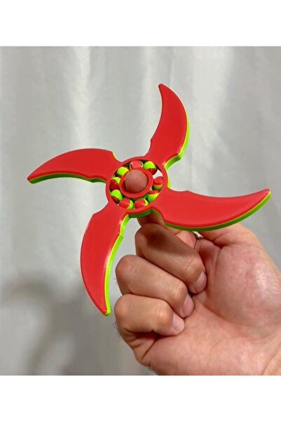 PİXEL3D Hareketli Çok Renkli Ninja Yıldızı/ Shuriken