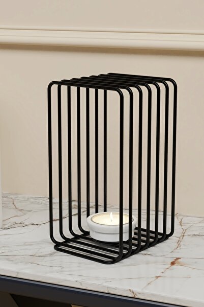 Dekula Tealight Şamdanlık Duvar Şamdan Seramik Mumluk Askılı Dikdörtgen Çerçe...