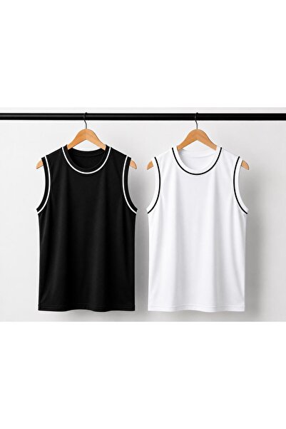 Kuraff Giyim ERKEK GÜNLÜK KONFOR KOLSUZ (2li) BASİC T-SHIRT