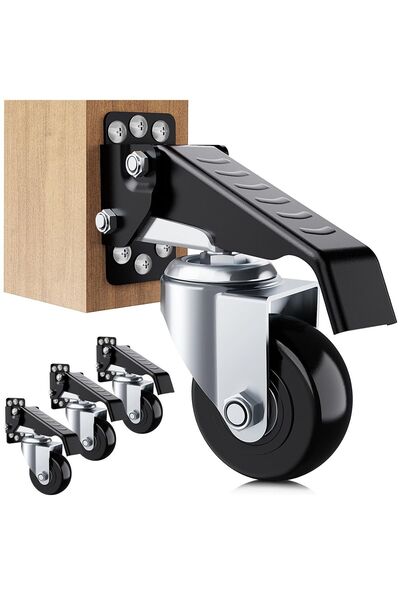 OEM Set de 4 Roti Mobila pentru Mobilier de Atelier Rotative Rezistente Negre