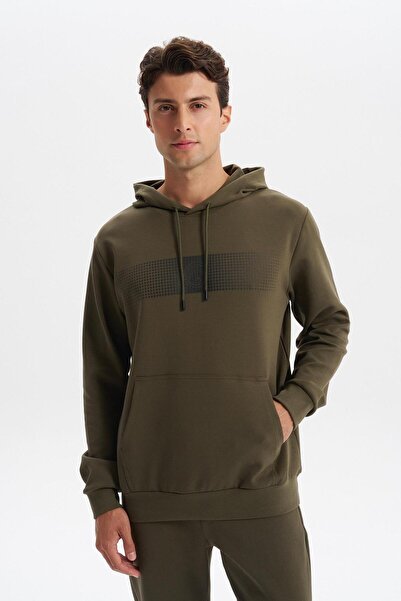 Arma Ar-Ma Men's Hooded Sweatshirt, Plain, with Kangaroo Pocket, Knitted Fabr...