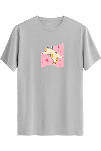 Colermi Comfortable Cat Design Fun Printed T-Shirt