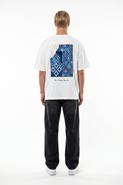 Respire FFB Κεντημένο Υπερμεγέθες T-Shirt Εκρού