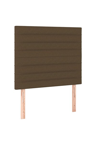 vidaxl Tăblie de pat maro închis 90x5x118/128 cm, material textil
